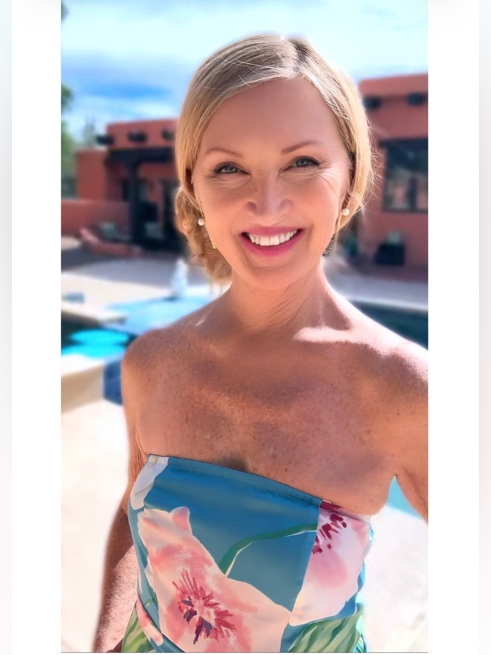 NWT STRAP OR STRAPLESS BLUE FLORAL SUNDRESS-S - Picture 15 of 16